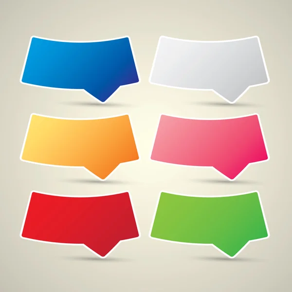 Color vector papel discurso burbuja conjunto . — Vector de stock