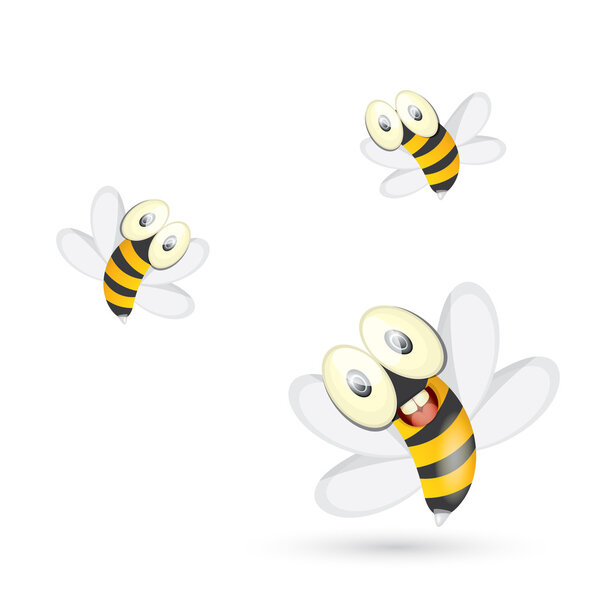 мультфильм милый яркий baby bee. вектор
