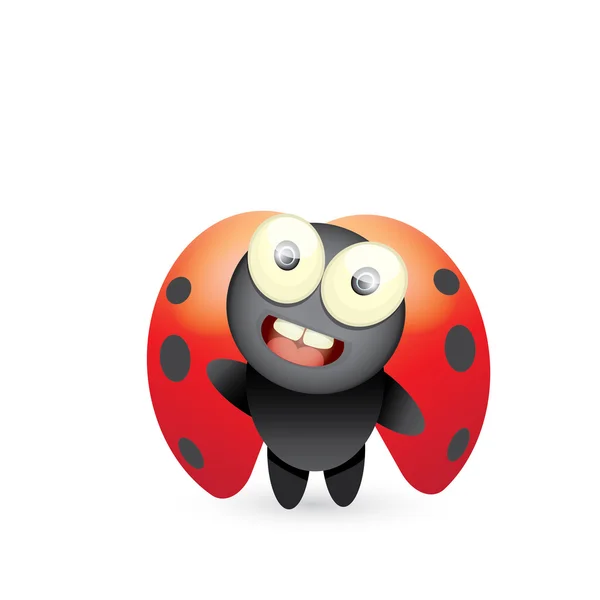 Dessin animé mignon ladybag lumineux. illustration vectorielle . — Image vectorielle