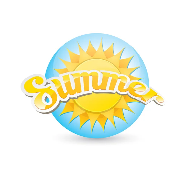 Vector summer label. summer icon with sun. — Stock Vector