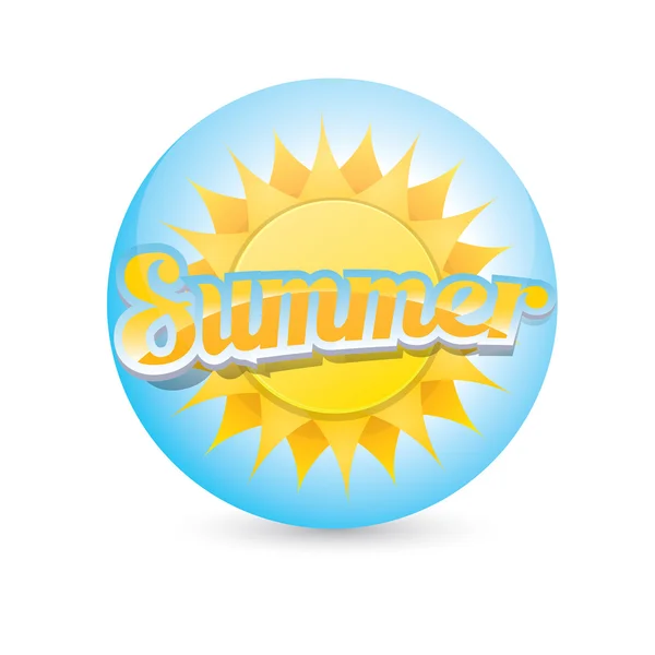 Vector zomer etiket. zomer pictogram met zon. — Stockvector