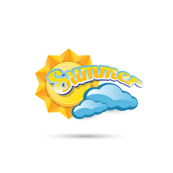 Vector summer label. summer icon with sun. — Stock Vector