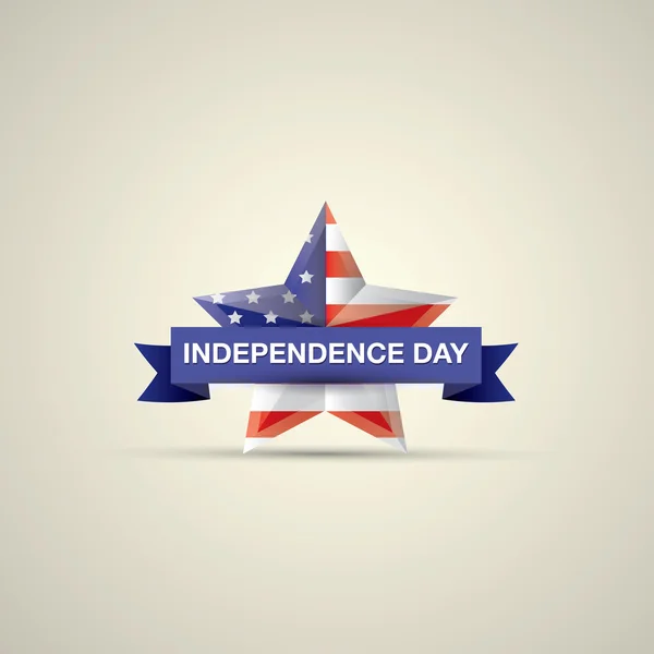 Dzień Niepodległości z gwiazdą w kolorach flagi narodowej — Wektor stockowy