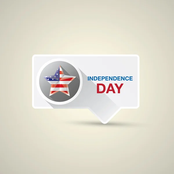 Giorno di indipendenza con stella in colori di bandiera nazionale — Vettoriale Stock