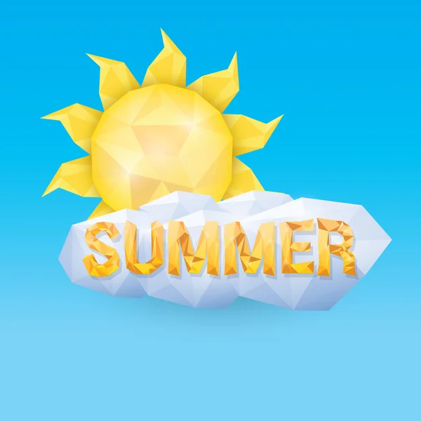 Vector zomer etiket. zomer pictogram met zon. — Stockvector