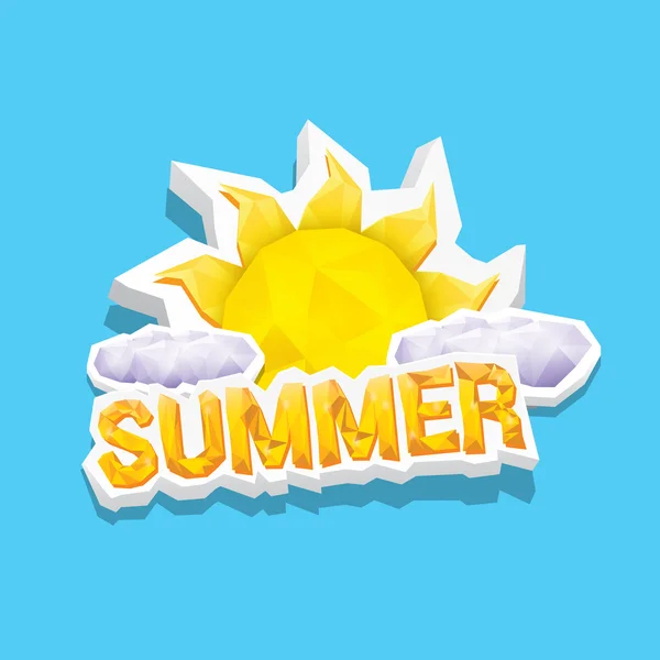 Etiqueta de verano vector. icono de verano con sol . — Vector de stock