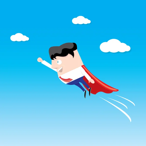 Business man flying. vector illustration. — Stock Vector