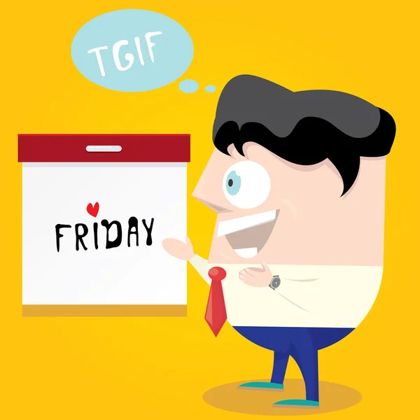 Thanks god its friday concept. i love friday — Stock Vector