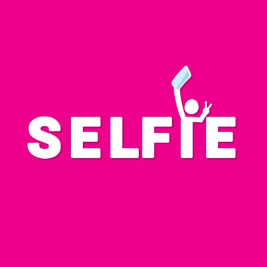 Selfie fotoğrafta akıllı telefon kavram simgesine
