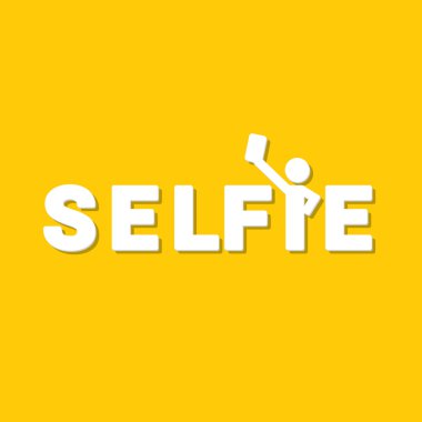 Selfie fotoğrafta akıllı telefon kavram simgesine