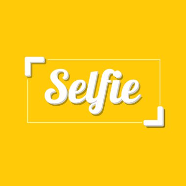 Selfie fotoğrafta akıllı telefon kavram simgesine