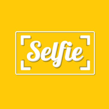 Selfie fotoğrafta akıllı telefon kavram simgesine