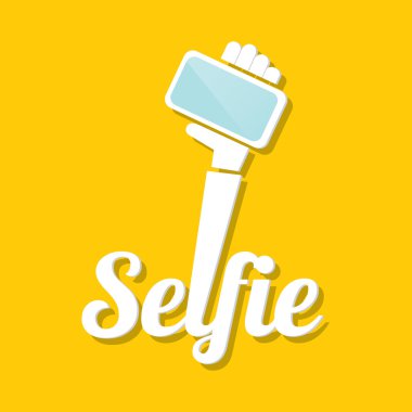 Selfie fotoğrafta akıllı telefon kavram simgesine