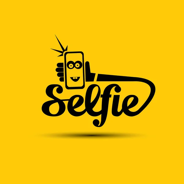 Selfie mit Smartphone-Ikone — Stockvektor