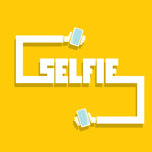 Taking Selfie Photo on Smart Phone concept icon — Stock Vector