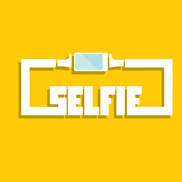 Při Selfie foto na ikonu koncept Smart Phone — Stockový vektor
