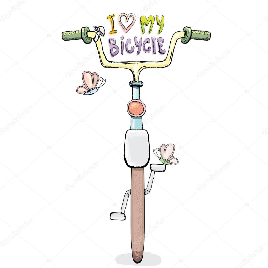 I love my bicycle concept design. Hand drawn 