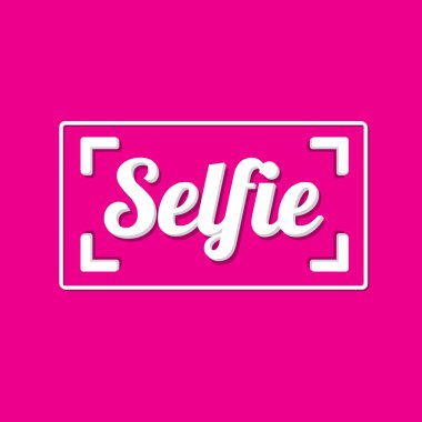 Selfie fotoğrafta akıllı telefon kavram simgesine