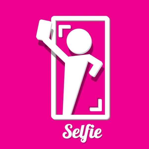 Ta Selfie foto på smarttelefon koncept ikonen — Stock vektor