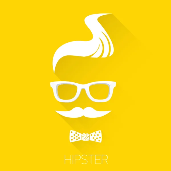 Hipster man icon. Fashion silhouette hipster style — Stock Vector