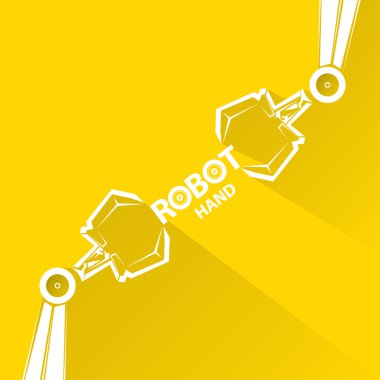 vektör robotik kol sembolü. robot el. 