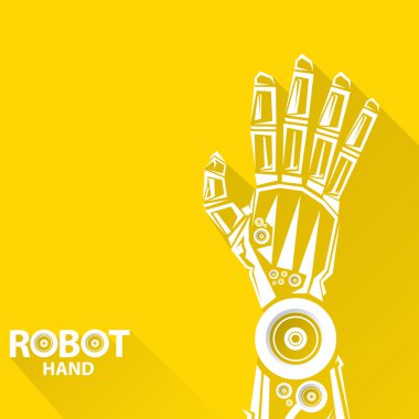vektör robotik kol sembolü. robot el. 