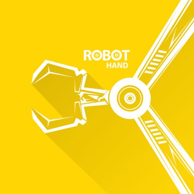 vektör robotik kol sembolü. robot el. 