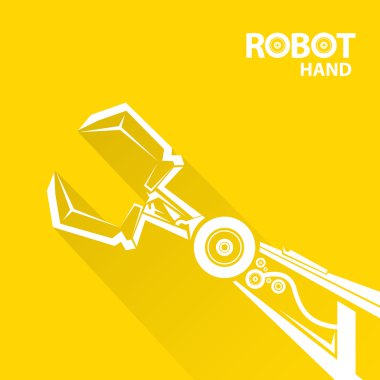 vektör robotik kol sembolü. robot el. 