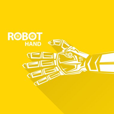 vektör robotik kol sembolü. robot el. 
