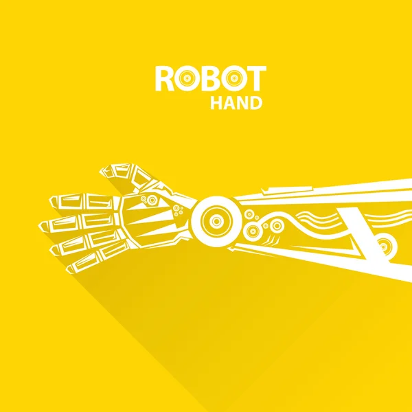 Vector brazo robótico símbolo. mano robot . — Vector de stock