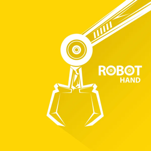 Vector brazo robótico símbolo. mano robot . — Vector de stock