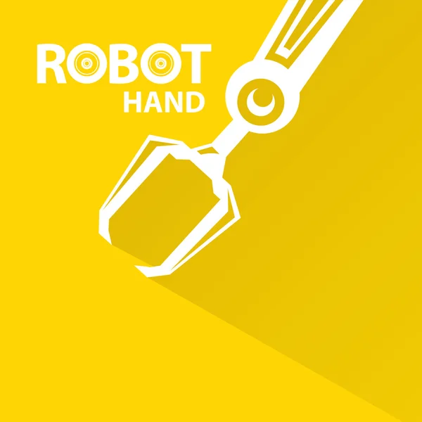 Vector robotic arm symbol. robot hand. — Stock Vector