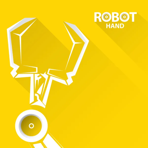 Vector robotic arm symbol. robot hand. — Stock Vector