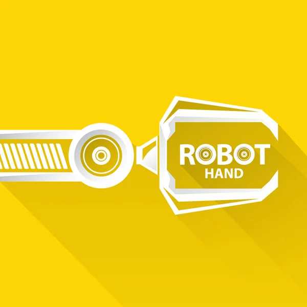 Vector brazo robótico símbolo. mano robot . — Vector de stock