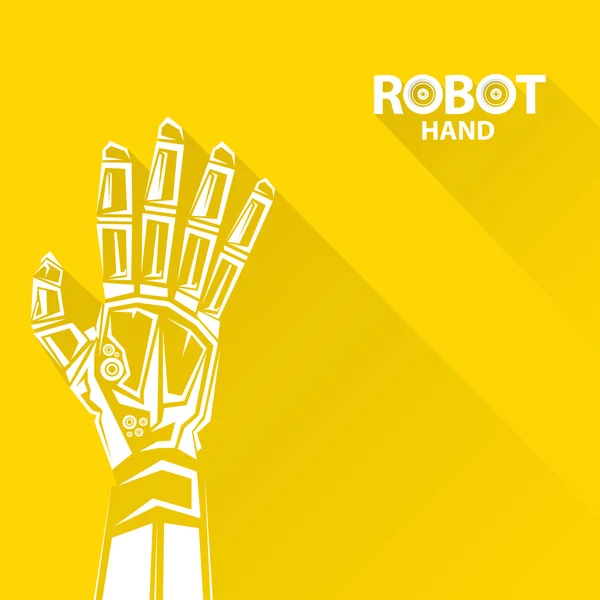 Vector robotic arm symbol. robot hand. — Stock Vector