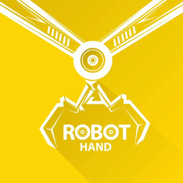 Simbolo del braccio robotico vettoriale. mano robot . — Vettoriale Stock
