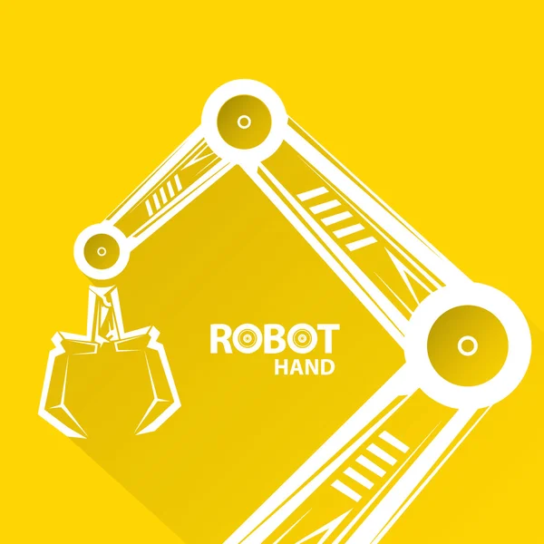 Vector brazo robótico símbolo. mano robot . — Vector de stock