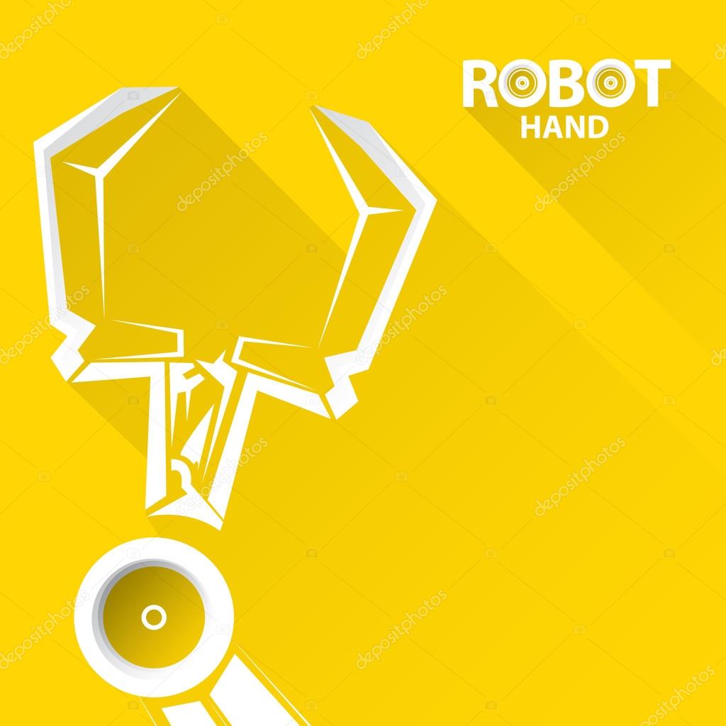 Clean technology background design template. vector robotic arm symbol. robot hand.