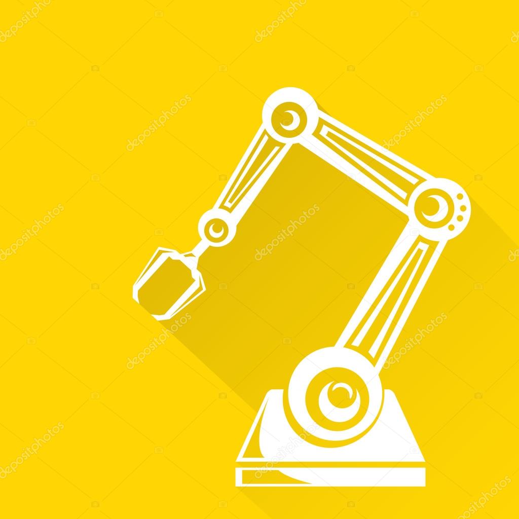Clean technology background design template. vector robotic arm symbol. robot hand.