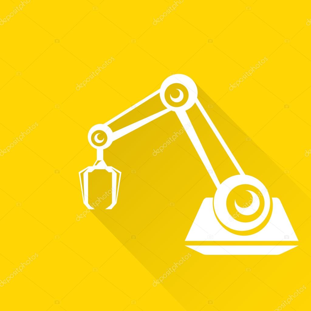 Clean technology background design template. vector robotic arm symbol. robot hand.