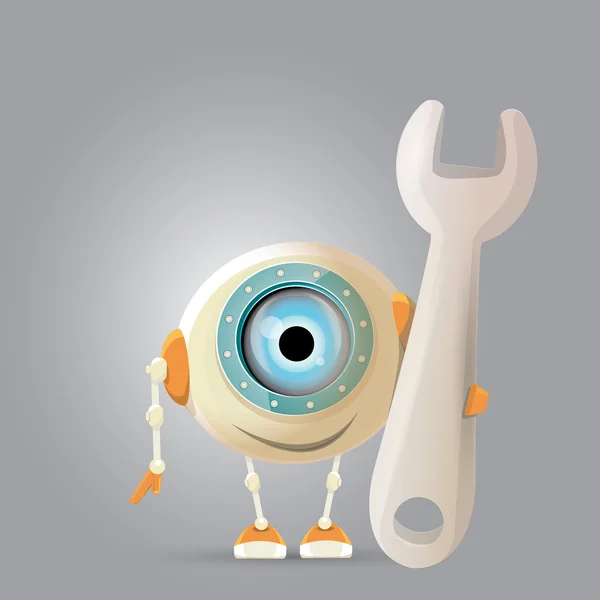 Cartoon personaggio robot carino — Vettoriale Stock