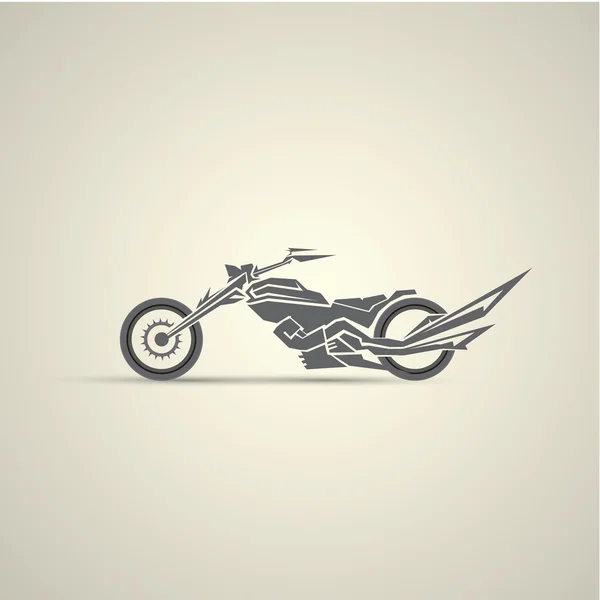 Motorrad-Etikett, Plakette. abstraktes Motorrad — Stockvektor