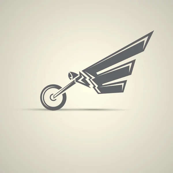 Etichetta del motociclo, distintivo. motociclo astratto — Vettoriale Stock