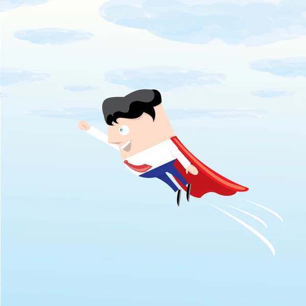 Business man flying. vector illustration. — Stock Vector