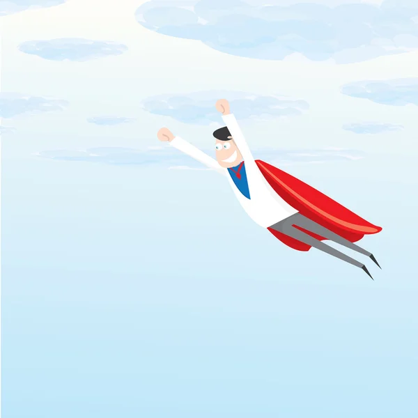 Business man flying. vector illustration. — Stock Vector