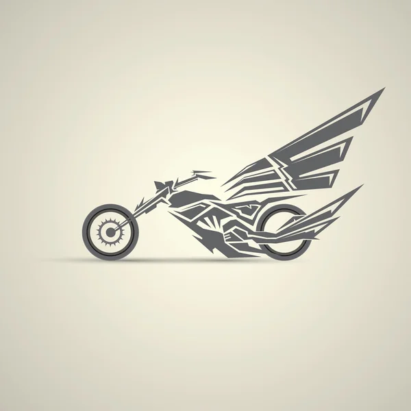 Etichetta del motociclo, distintivo. motociclo astratto — Vettoriale Stock