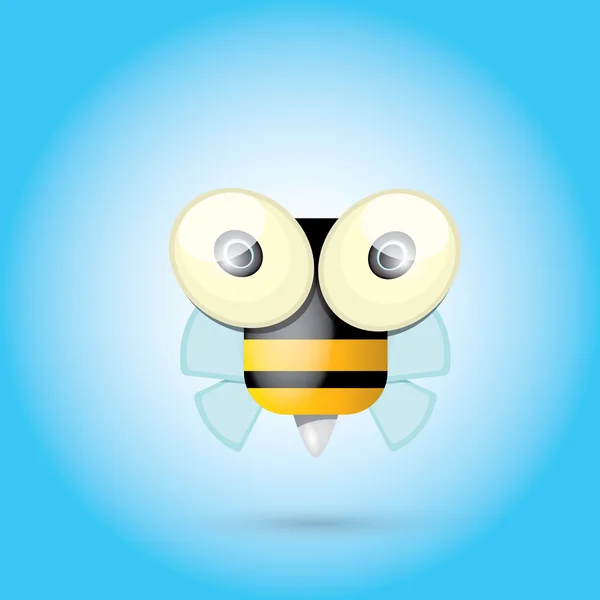 Cartoon schattige heldere baby bee. vector — Stockvector