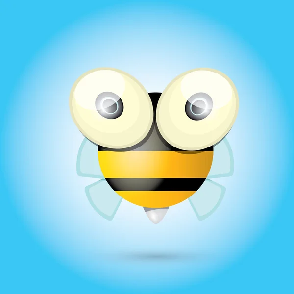 Cartoon cute bright baby bee. vector — Stock Vector