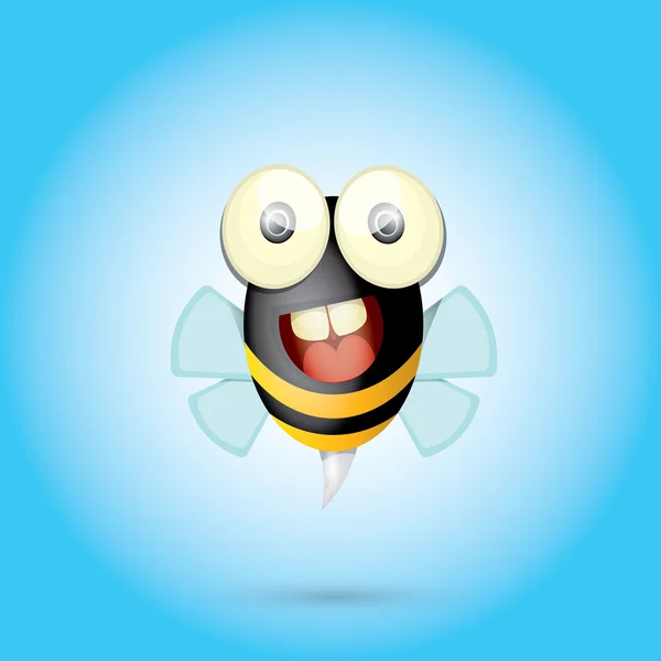 Desenho animado bonito abelha bebê brilhante. vetor —  Vetores de Stock