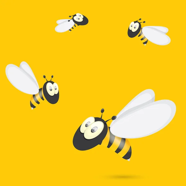 Cartoon schattige heldere baby bee. vector — Stockvector